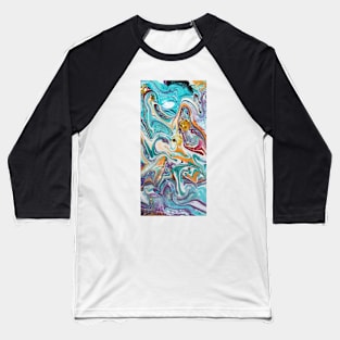 Blue Swirling Baseball T-Shirt